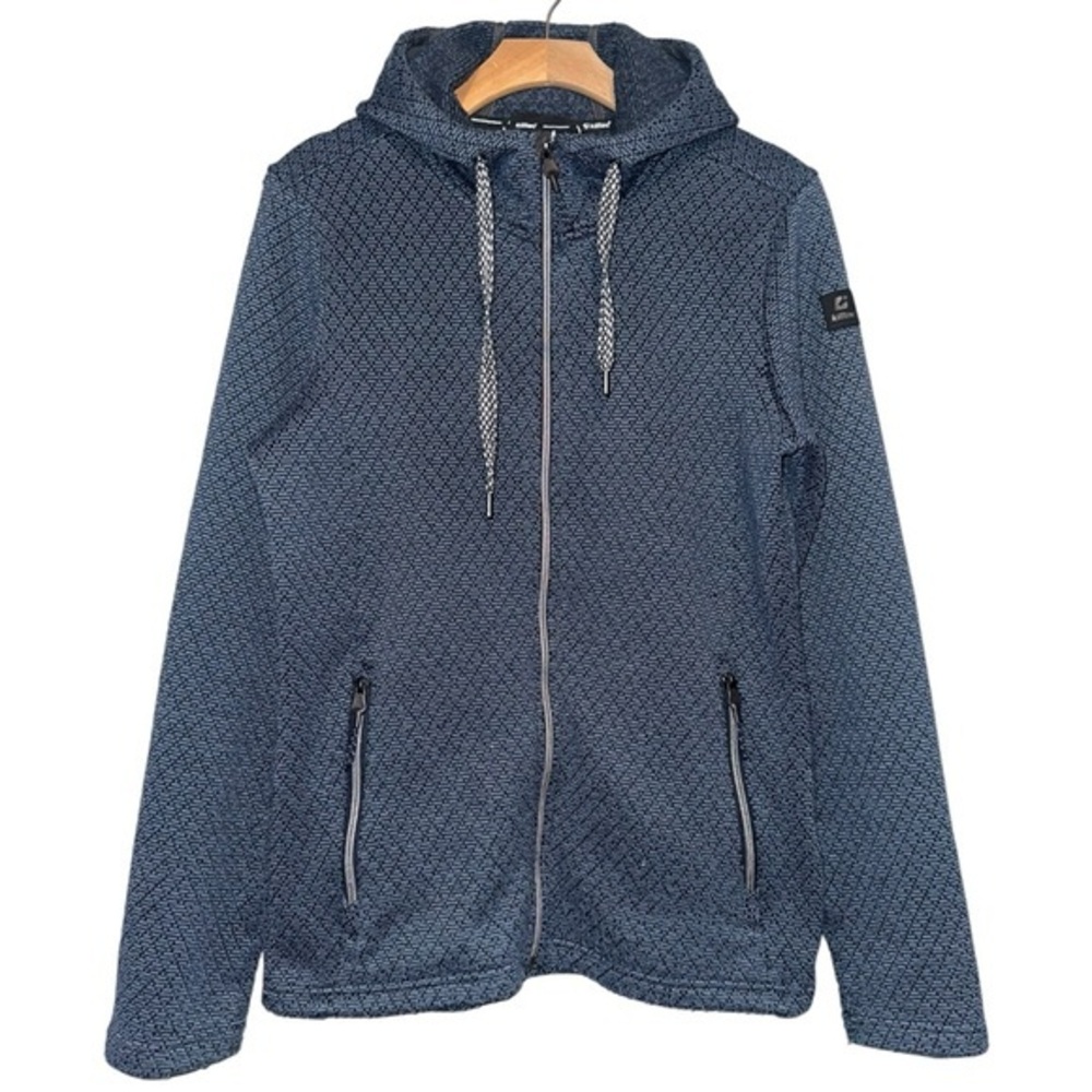 Killtec Women's Size 12 Blue Full Zip Midweight Fleece Hoodie Jacket